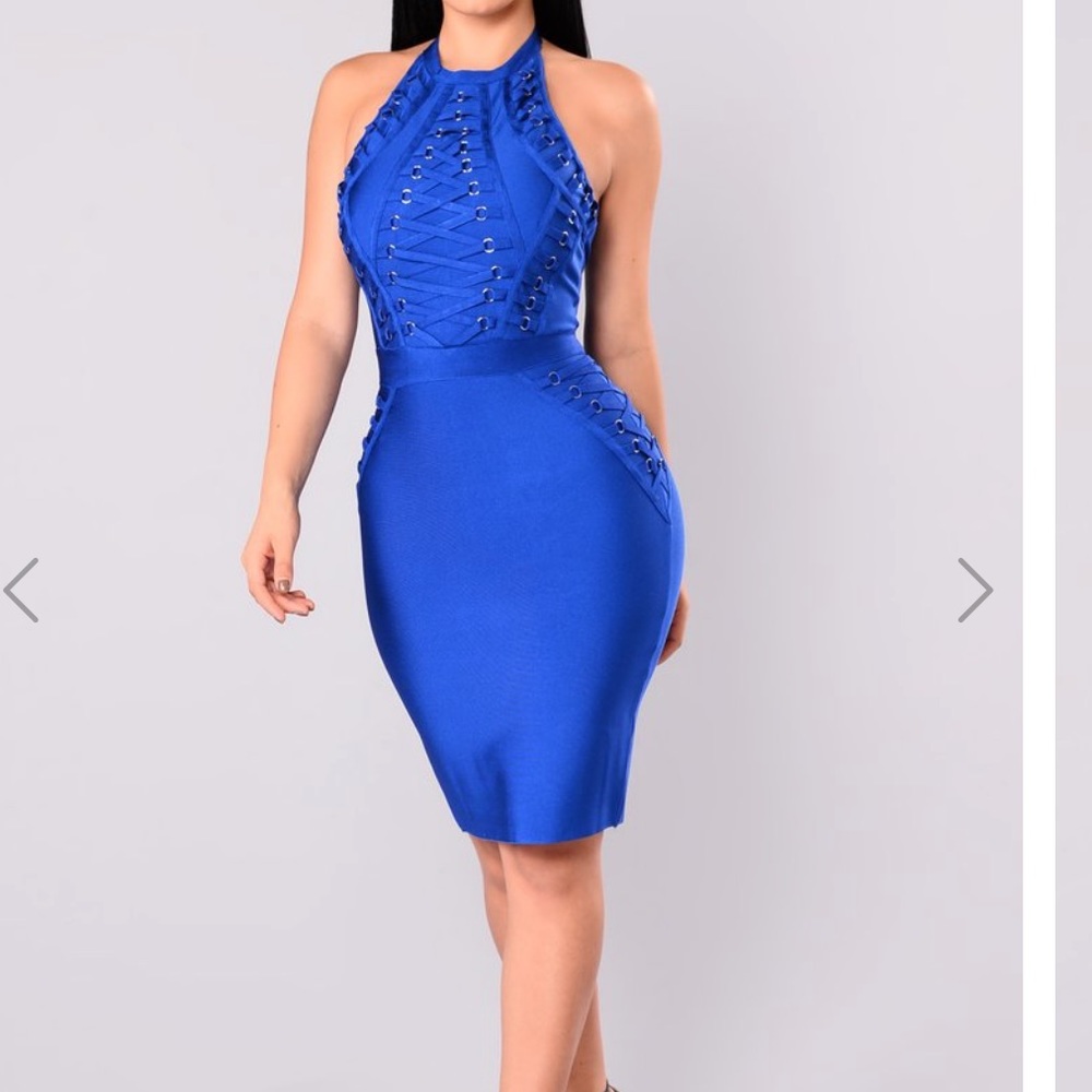 Peggy Bandage Dress - Royal
Size- XS